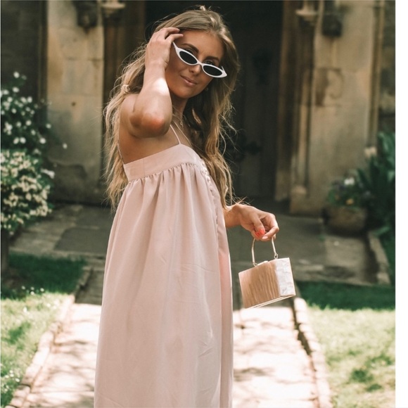 ❤️NWT ASOS 8 Blush Jumpsuit Silky wedding dress - Picture 3 of 8